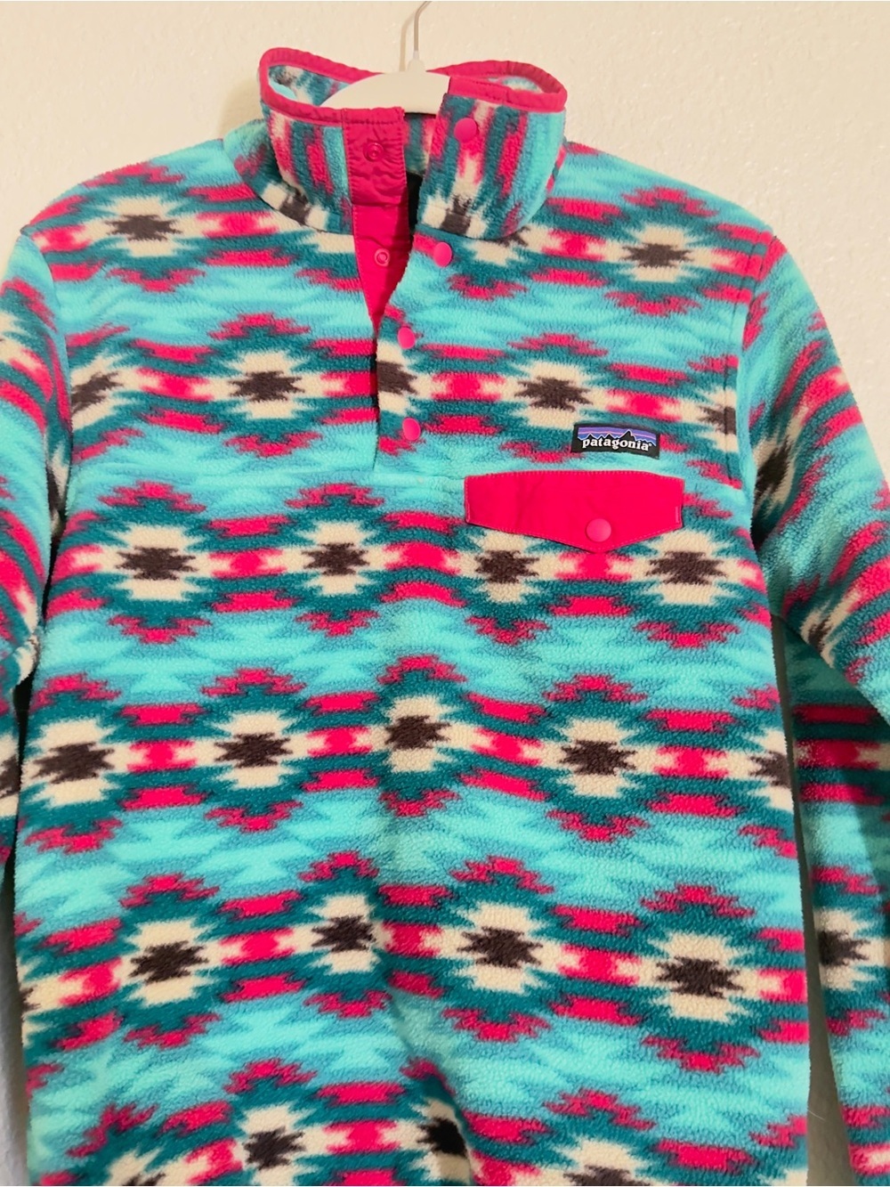 Patagonia Synchilla Snap-T Wild Desert Aztec Print Fleece Pullover - Picture 11 of 12